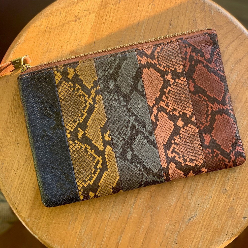 Madewell Colorblock Leather Clutch